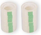 Set van 12 Doorzichtige Plakbandrollen - 12mmx10m - Plastic - Transparant Verpakkingstape - Bureauaccessoires - Klussen & Kantoorartikelen