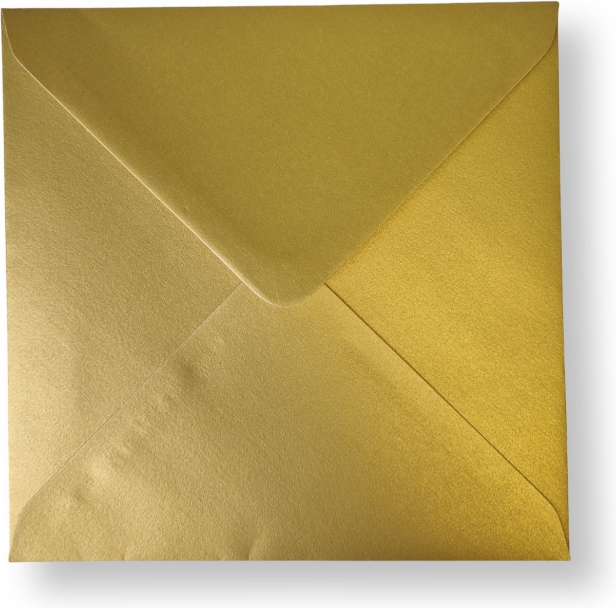 Cards & Crafts 50 Luxe metallic vierkante enveloppen - 15x15cm - Goud - 110grams - 150x150mm
