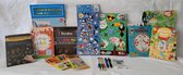 LIBOZA - Extra groot VAKANTIEpakket voor kinderen van 3 - 5+ jaar - 2 Kleurboeken - 1 Activiteitenboek - Spelen-leren-tekenen-knippen - 2 x stickers - 2 Scratchboeken - Stiften+Kleurpotloden - Gum-Puntenslijper - 3 Potloden-2 pennen -