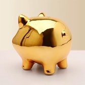 Herbruikbare Spaarpot Moderne Kleine Spaarpot Decoratie Piggy Spaarpotten Keramiek Varken Cadeau - Gouden Keramische Spaarvarken