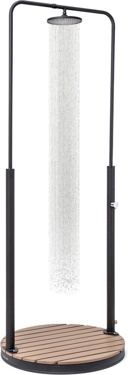 Blumfeldt Mobiele tuindouche, Buitendouche voor de tuin, Vloerdouche met verstelbare douchekop, Vloer-tuindouche met houtlook voor zwembad & sauna, Buitendouche waterdicht, Vorst- & UV-bestendig thumbnail 8