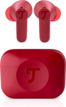 Teufel AIRY TWS 2 | In-ear bluetooth koptelefoon Actieve ruisonderdrukking, draadloze oortjes met oplaadcase Ruby Red