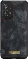 Caseme Telefoonhoesje geschikt voor Samsung Galaxy A52s 5G Hoesje Uitneembare 2in1 Bookcase Portemonnee - Zwart
