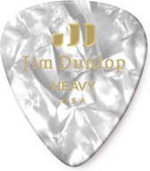 Dunlop Genuine Plektrum heavy Pearl wit 483, 12er-Set - Plectrum set
