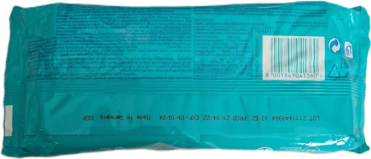 Pampers Fresh Clean billendoekjes | 624 stuks