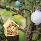 insectenhotel / Design insectenhotel met natuurlijke materiaal - Voor bijen, lieveheersbeestjes en vlinders - Om op te hangen , 8D x 14,5B x 15,5H centimeter