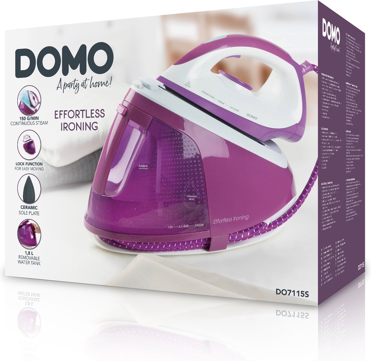 DOMO DO7115S - Stoomgenerator - digitaal 6,5 bar — afbeelding 6
