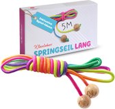 Premium springtouw voor kinderen - verstelbaar en lang met speelideeën voor touwtjespringen - vanaf 5 jaar - groepstouw - outdoor spellen - kleine cadeaus