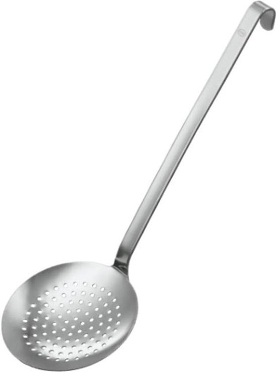 spatel met haak, zilver, 12 cm