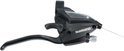 Zwarte Shimano shifter met remkabel.