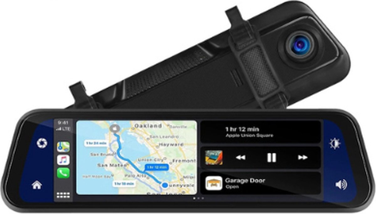 JKN Shop - Dashboard Camera - 4K Carplay - Spiegel Monitor - Android Auto - Spiegelcamera Voor Auto - IIncl 32G geheugenkaart- Navigatie