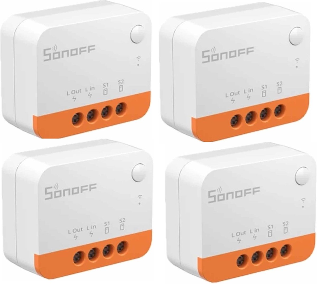 4-pack Sonoff ZBMINI-L2 Extreme slimme schakelaar - Zigbee 3.0 - Intelligente tweewegbesturing - Geen neutraal draad vereist - Werkt met Alexa & Google Home