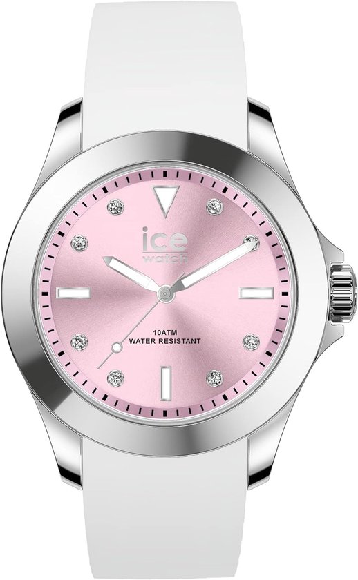 Ice Watch ICE acier - Classic - White rose pastel 020382 Montre - Siliconen - Wit - Ø 40 mm