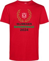 T-shirt Bekerwinaar 2024 | NEC Supporter | Nijmegen | Shirt Bekerwinnaar | Rood | maat XXL