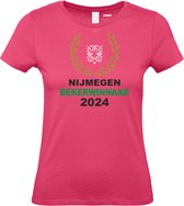 Dames t-shirt Bekerwinaar 2024 | NEC Supporter | Nijmegen | Shirt Bekerwinnaar | Fuchsia Dames | maat M
