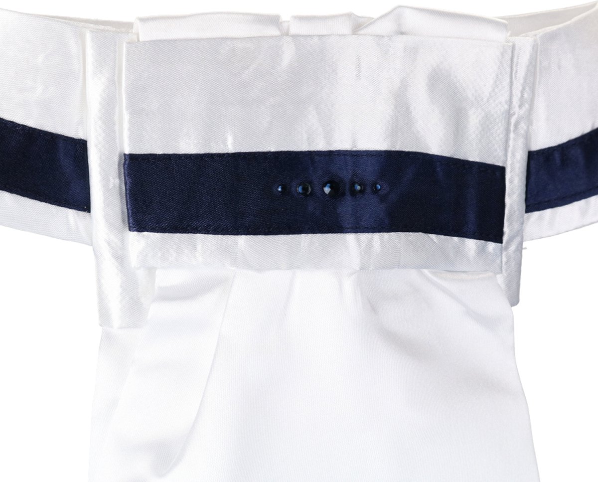 Quur Plastron Quur Qchic Wit-donkerblauw