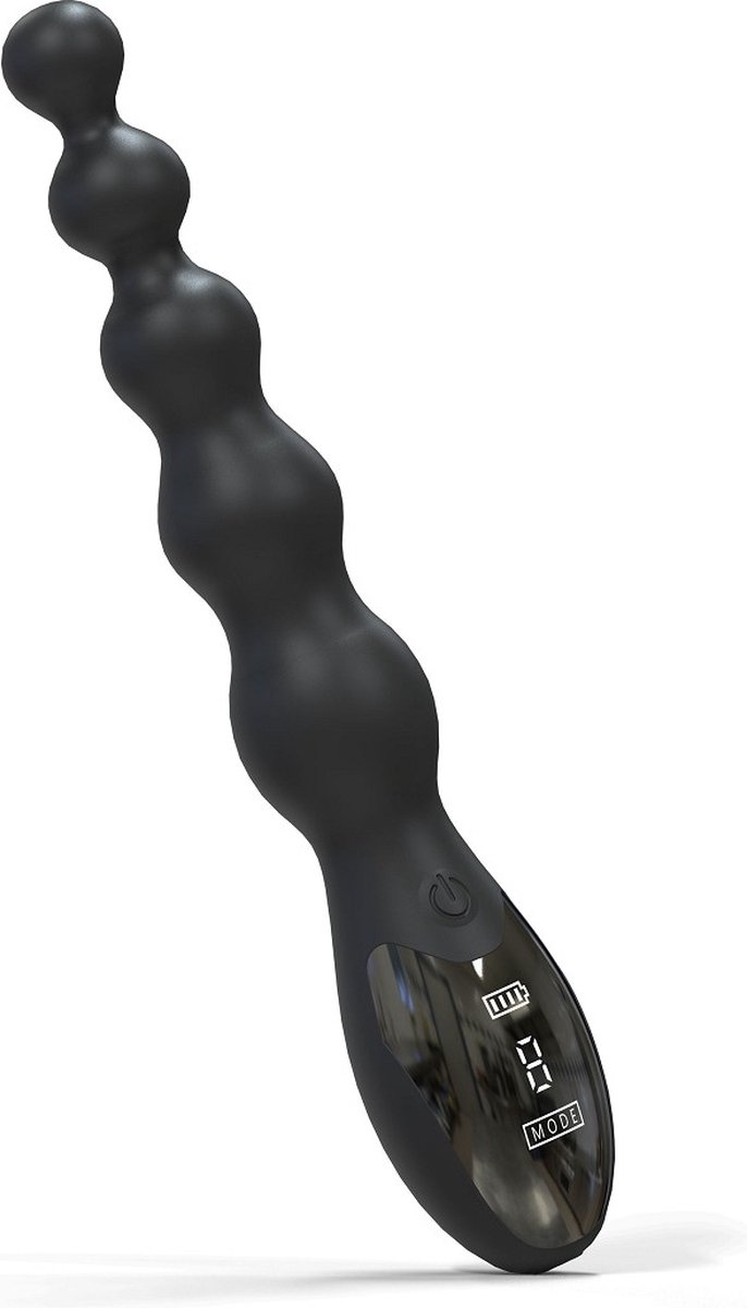 Extreme Beaded Anal Power Vibrator Black