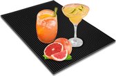 Barservicemat, PVC-barmat, 45x30CM, afdruipmat voor barkeuken Café Club, drankjes serveren, lekvrij, zwart