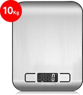 Merdoo Digitale Keukenweegschaal - Tot 10 kg - Glazen Weegschaal - Zonder Batterijen