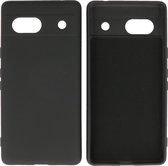 Hoesje Geschikt voor Google Pixel 7A - Fashion Telefoonhoesje Backcover - Siliconen Hoesje - Zwart