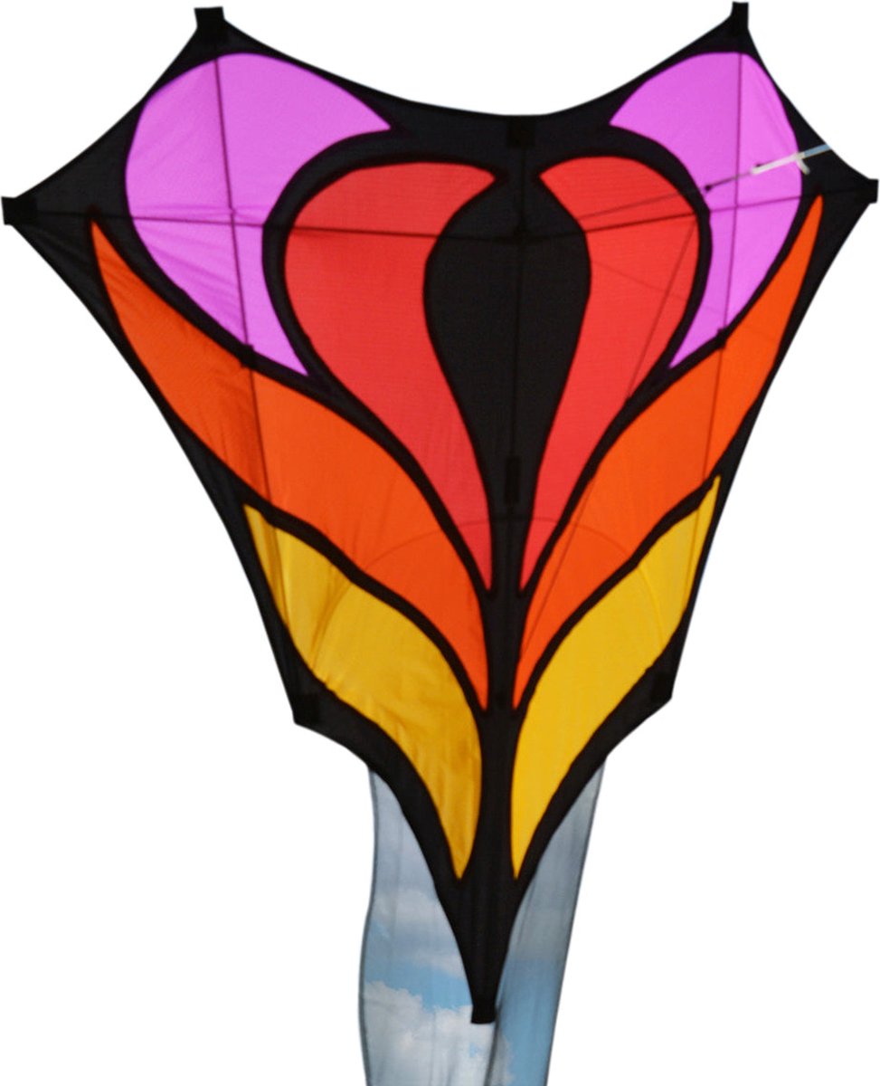 Eenlijnsvlieger Spiderkites Brasington Between the lines #4 030090-4 Oranje 80 x 100 cm