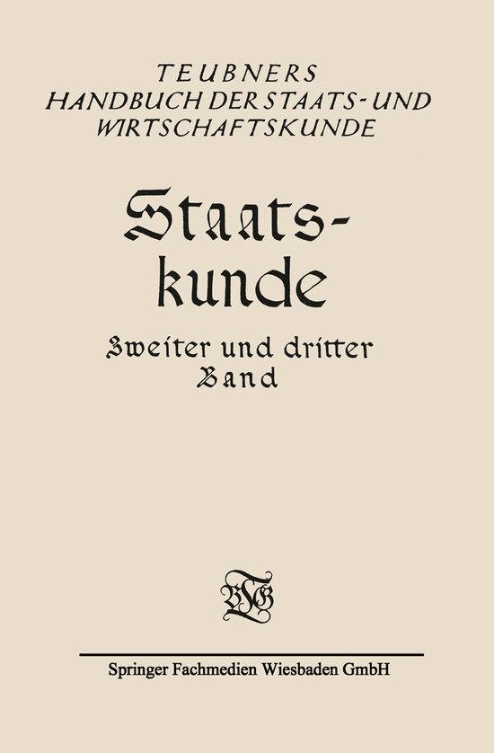 Staatskunde - cover