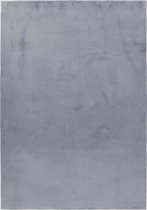 Pochon - Tapijt Pouffy - Grijs - 110x60x2 - Vloerkleed - Effen - Hoogpolige Vloerkleed - Rechthoekige Tapijt - Rechthoekige Vloerkleed