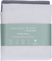Organic Home Luxe set Theedoek Wilderness + Keukendoek Forest Grey GOTS van 65 x 65 cm , Handdoek van 100% biologisch katoen