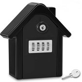 Sleutelslot aan de muur gemonteerd-sleutelopbergdoos voor buiten-4-cijferige combinatiesleutelkluis-geschikt voor reservesleutels in huis-resetbaar wachtwoord