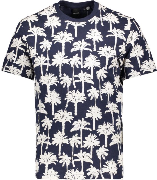T-shirt Homme ONLY & SONS ONSKYLEN REG LINEN PALM AOP SS TEE - Taille XL