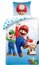 Super Mario Dekbedovertrek, Toad - Eenpersoons - 140 x 200 cm - Polyester