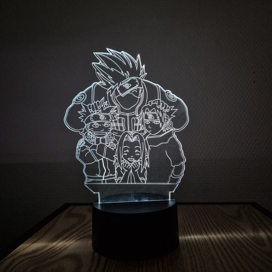 Naruto Uzumaki Anime LED Figures Night Light Uchiha Sasuke Haruno Sakura Shippuden