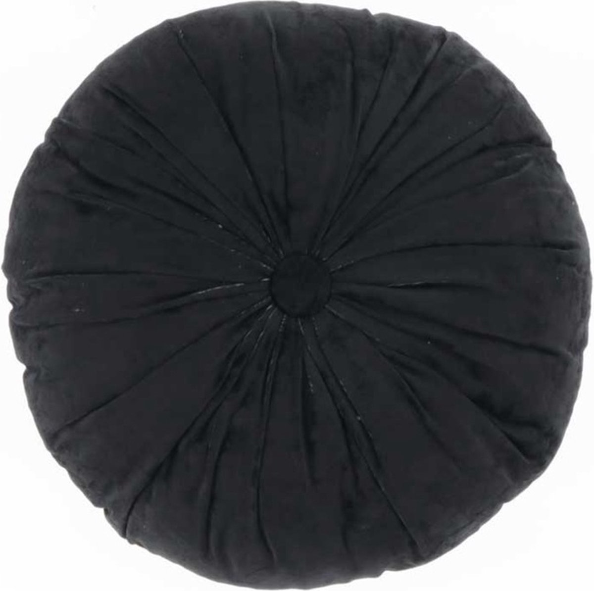 Unique Living Kussen Tatum 40cm Ø black | Kussen woonkamer of slaapkamer Zwart
