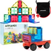 Arkanex Classic 29 stuks - Magnetisch Speelgoed - Inclusief Bewaarzak - Constructiespeelgoed - Magnetische Bouwstenen - Magnetic Tiles - Montessori Speelgoed - Voor Kinderen Vanaf 3 Jaar