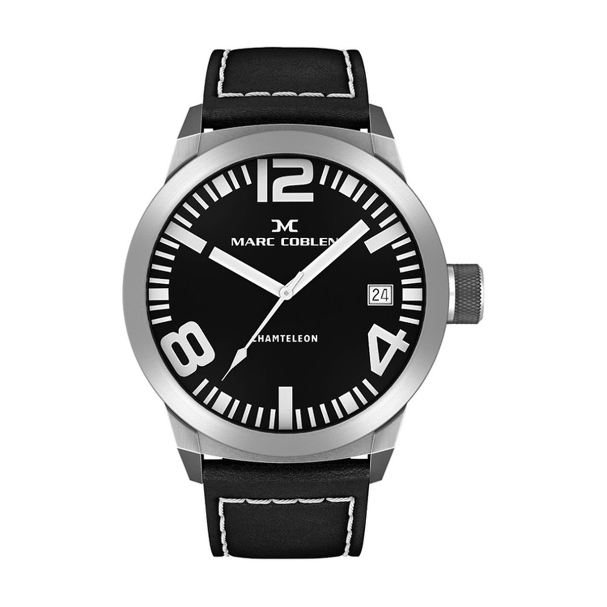 Marc Coblen Horloge voor Dames en Heren - MC42S1 - met Verwisselbare Lunette en Horlogeband - Staal - 42mm
