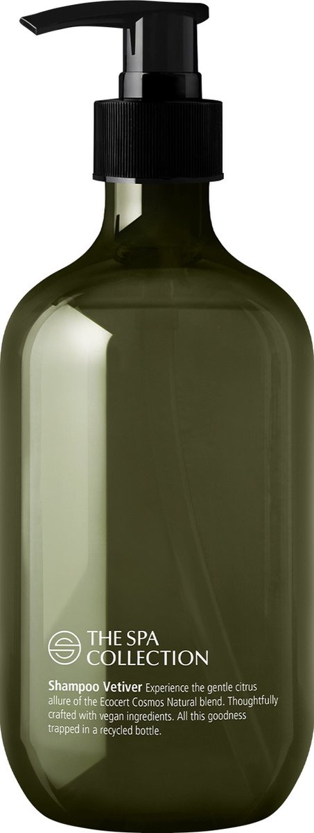 The Spa Collection Vetiver Ecocert Cosmos Natural - Shampoo - 475 ml - Natuurlijk + Vegan - Gerecyclede Fles