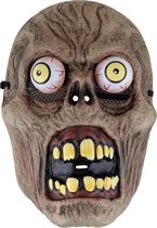 Masker Doodshoofd met bewegende ogen - PVC - Volwassenen - uitpuilende ogen - Creepy horror spooktocht halloween griezel doodskop festival