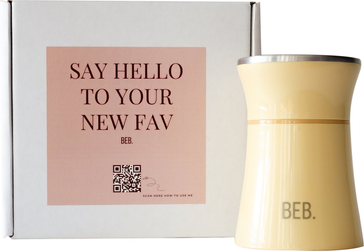 Goedkoopste BEB flessenwarmer – Stijlvolle beige flessenverwarmer voor onderweg - Compact en draadloos - Geschikt voor flessenmerken o.a. Dr Brown's (brede smalle hals), AVENT Philips, en meer - Bekend van magazines