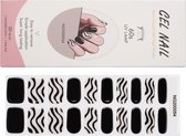 Gel Nail Wraps – Gel Nagel Wraps – Gel Nail Stickers – Gel Nagel Folie - UV lamp – Black Swirl