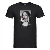 T-shirt Mona | Zwart | Maat S
