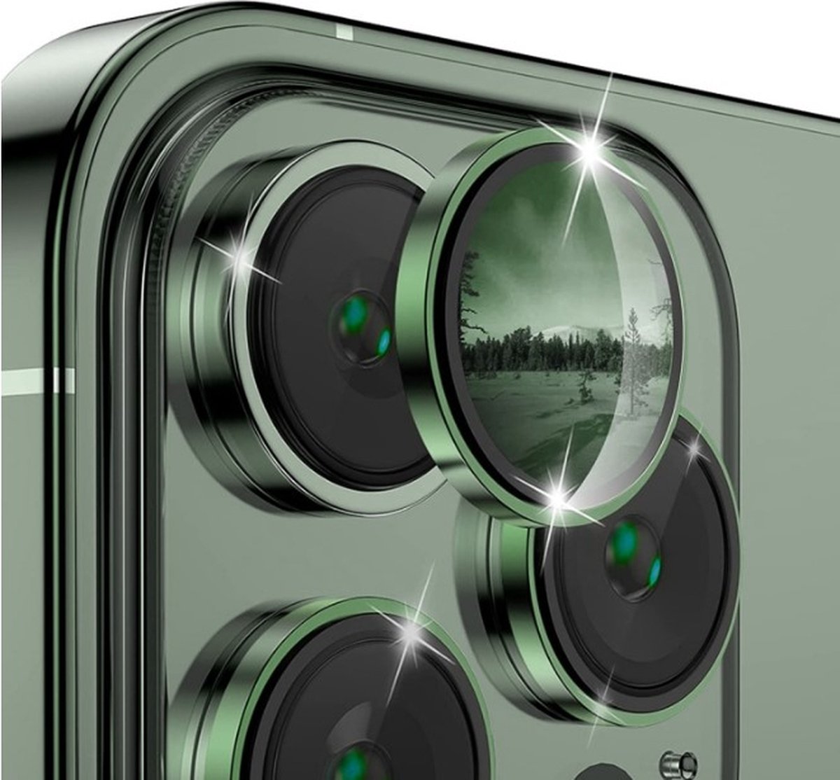 Solidenz Camera Lens Protector - Geschikt voor Apple iPhone 13 Pro / 13 Pro Max - Groen