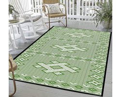 Outdoortapijt Weerbestendig, 150x100cm, Waterdicht, Zanddicht, Opvouwbaar en Wasbaar Strandpicknickdeken, Omkeerbare mat voor tuin, terras, camping, UV-bestendig, balkon, picknick