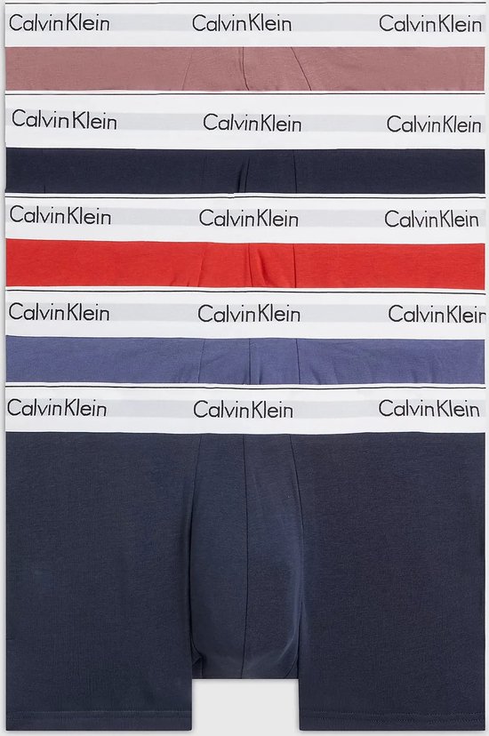 Calvin Klein Trunk 5 pack Sous-vêtements pour hommes - Multicolore - Taille L