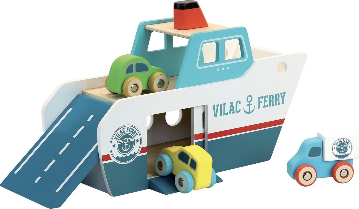 Vilac Ferry boot ity blauw - houten boot