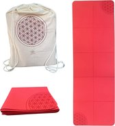 Antislip opvouwbare yogamat Recyclebare TPE yogamat voor reizen Yogamat Pilates Fitness Gym 72 "x 24"