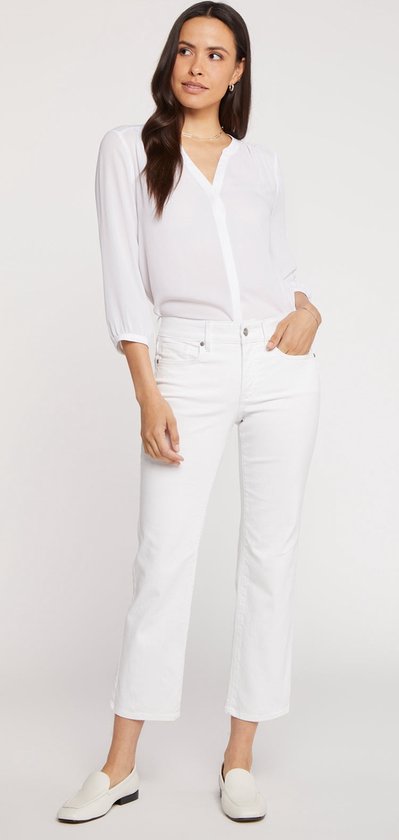 Marilyn Straight Ankle Jeans Wit Premium Denim | Optic White