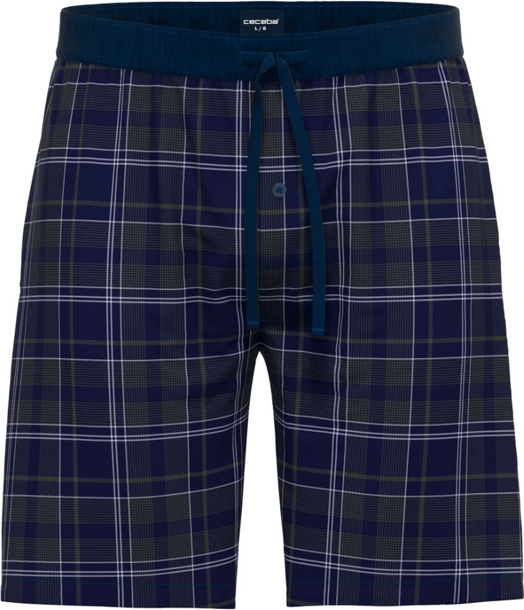Ceceba heren pyjama- of loungebroek - donkerblauw geruit