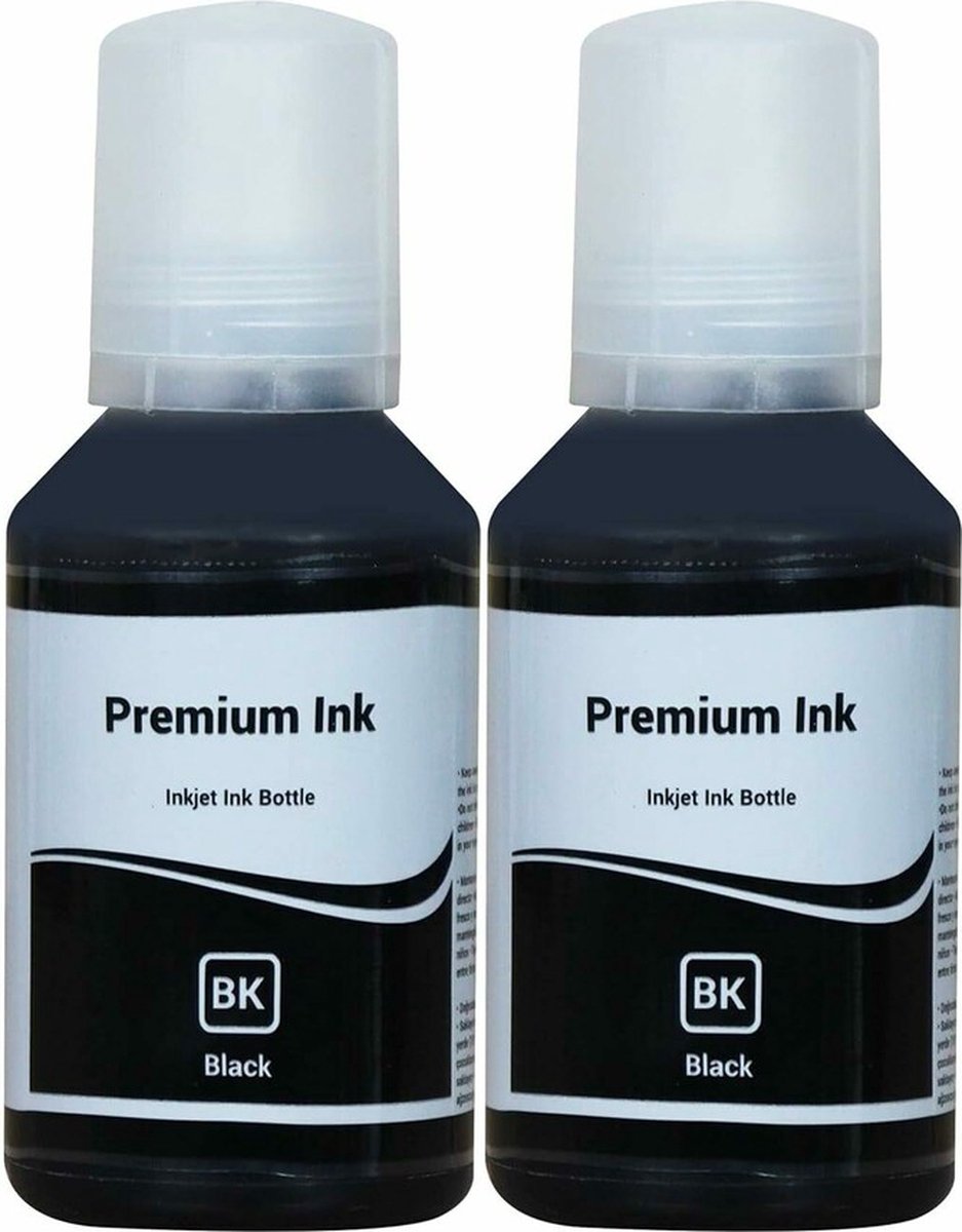 Inkt Geschikt voor Epson EcoTank 103 | Multipack van 2x Zwart Inktpatronen - Geschikt voor EcoTank L1110 - L3110 - L3111 - L3150 - L3151 - L3160