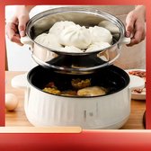 Primegoody Rice Cooker - Rijstkoker 1.7 Liter - Multi Cooker 220 V - Steam Cooker Non Stick - Zilver