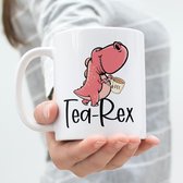 Mok - Beker - Tea-Rex - Mok met tekst - Grappige mok - Verjaardag cadeau - Cadeau voor man - Cadeau voor vrouw - Cadeau voor haar - Cadeau voor hem - koffiemok met tekst - koffiebeker - koffiekopjes